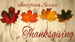 Interfaith Thanksgiving Service